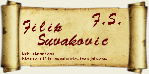 Filip Šuvaković vizit kartica
